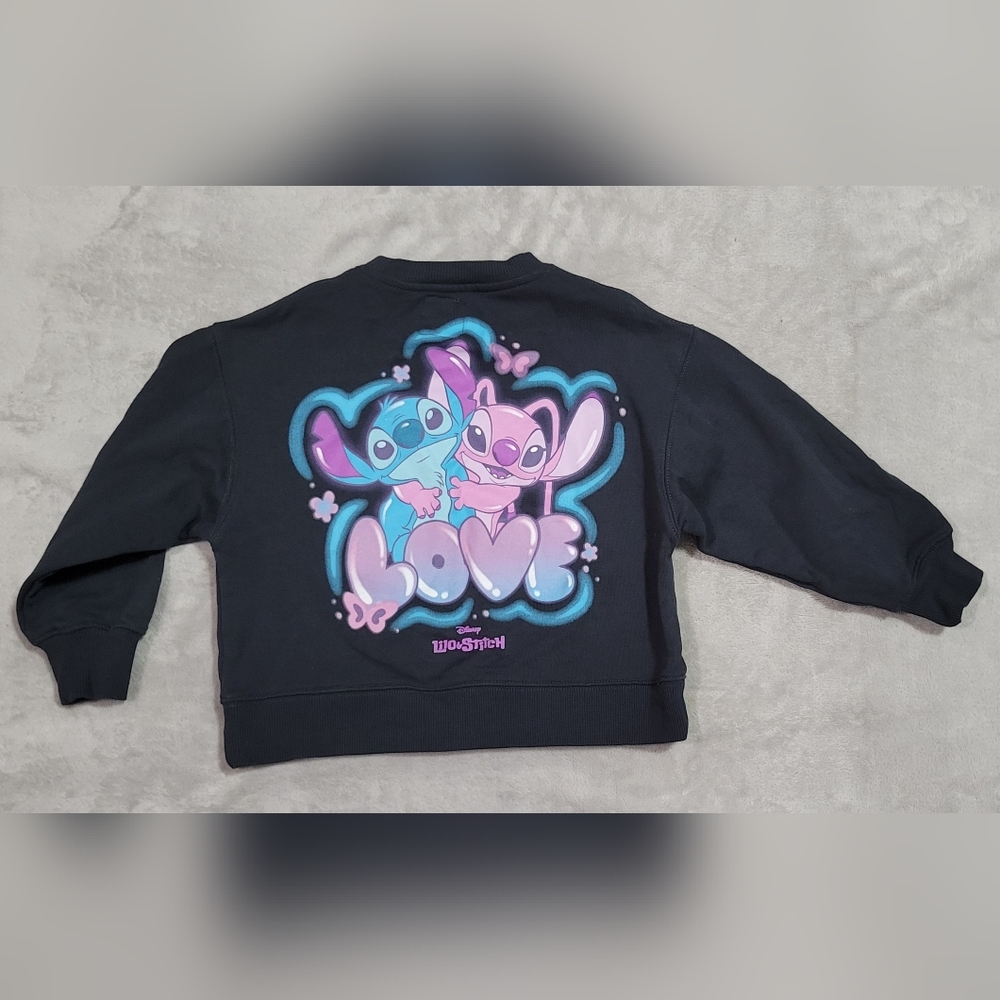 Zara Black Sweatshirt with Cartoon Design